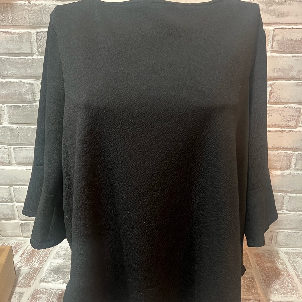 Green Envelope Black Women's Blouse